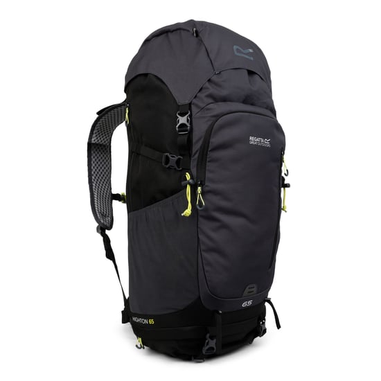 Regatta Highton V2 65L Hiking Backpack (Black/Seal Grey)