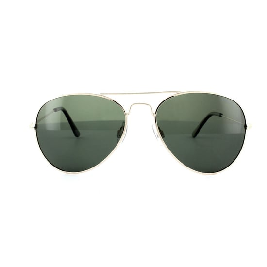 Polaroid Aviator Unisex Gold Green Polarized Sunglasses