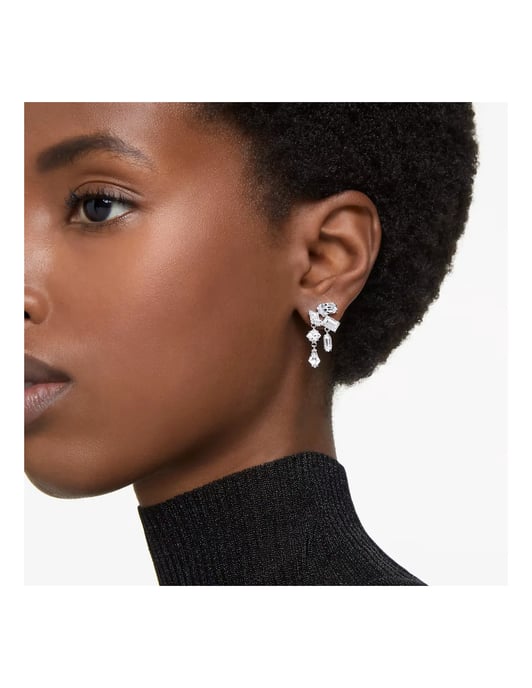 Swarovski 'Mesmera' Women's Base Metal Drop Earrings - Silver 5665825