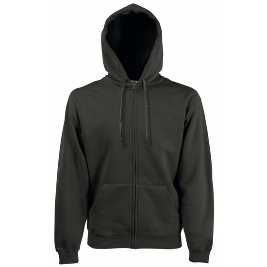 Fruit Of The Loom Heren Premium 70/30 Hooded Zip-Up Sweatshirt / Hoodie (Charcoal) - Image 1