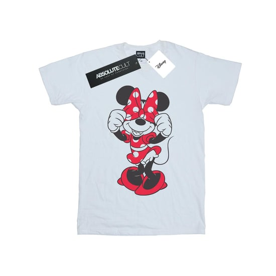 Disney Meisjes Minnie Mouse Strikogen Katoenen T-shirt (Wit) - Image 1