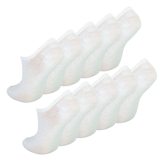 Sock Snob 10 paar ademende onzichtbare kindersokken - Wit - Image 1