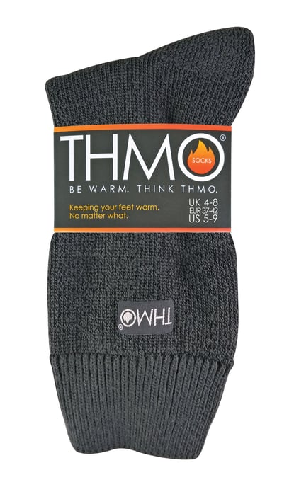 THMO - Dames Fleece Gevoerde Winter Thermische Sokken - Grijs - Image 2