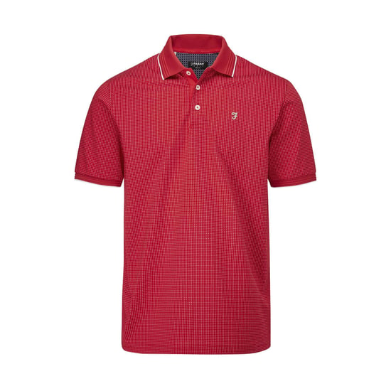 Farah Heren Ferris Poloshirt (Nar Rood/Wit) - Image 1