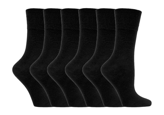 IOMI - 6 stuks sokken zonder elastiek diabetische sokken voor dames - Zwart - Image 1
