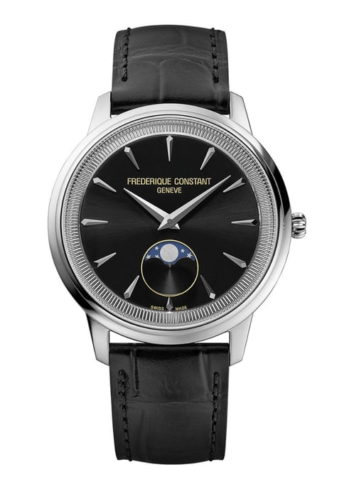 Frédérique Constant Moneta Maanfase Uniseks Zwarte Horloge FC-206B3S6 - Image 1