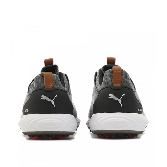 PUMA Power Adapt 2.0 Golf  Lace-Up Black Smooth Leather Mens Trainers 190581 02