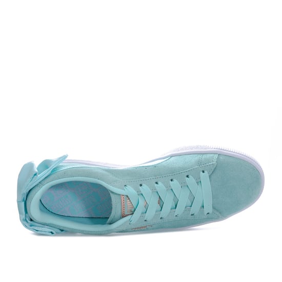Women's Puma Suede Bow Trainers in aqua