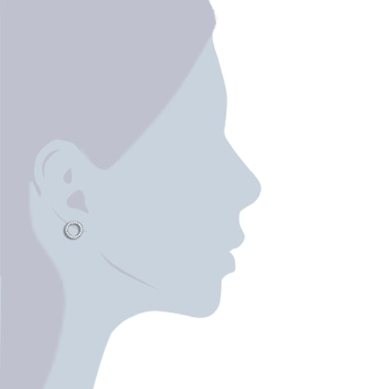 Stud earring sterling silver embellished with swarovski crystals® white Rafaela Donata - Image 3