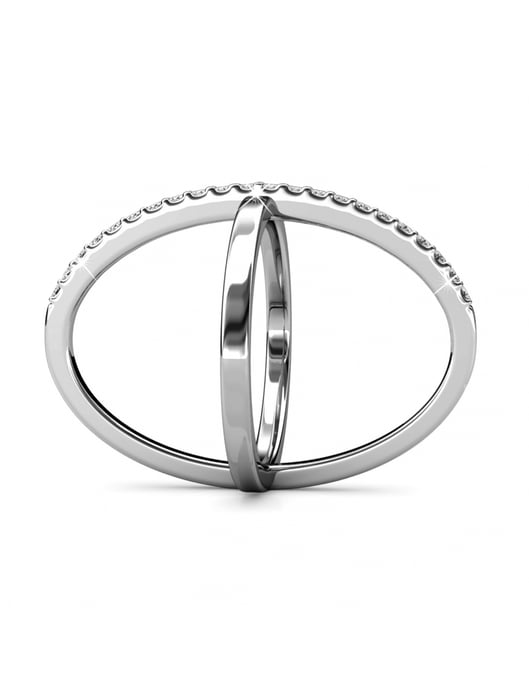X Duo ring - Oostenrijks kristal - Image 3