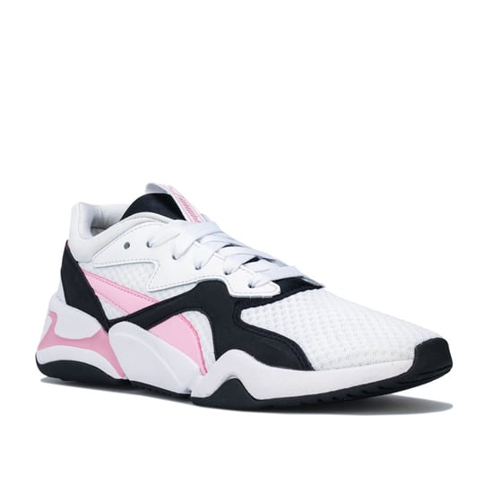 Women's Puma Nova 90's Bloc Trainers in White pink