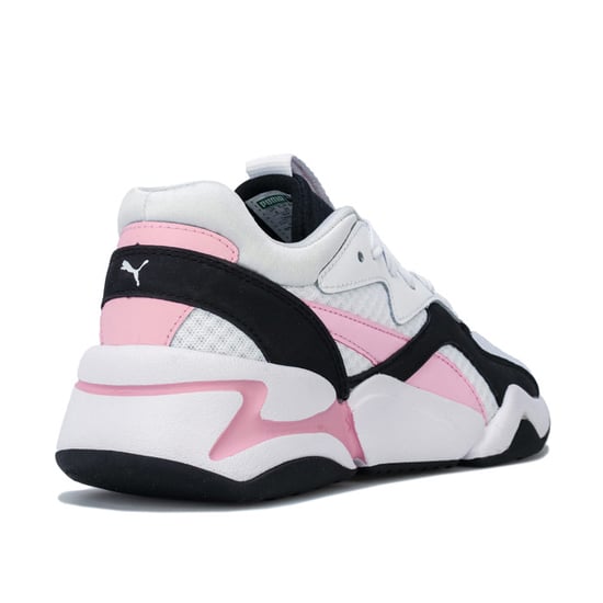 Women's Puma Nova 90's Bloc Trainers in White pink