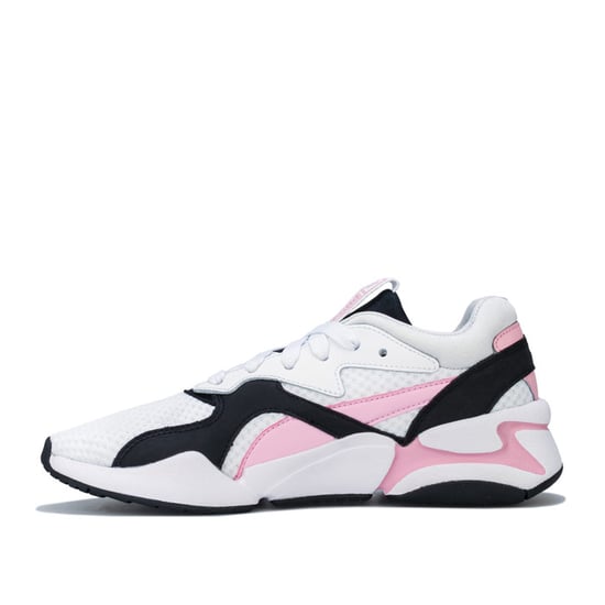 Women's Puma Nova 90's Bloc Trainers in White pink
