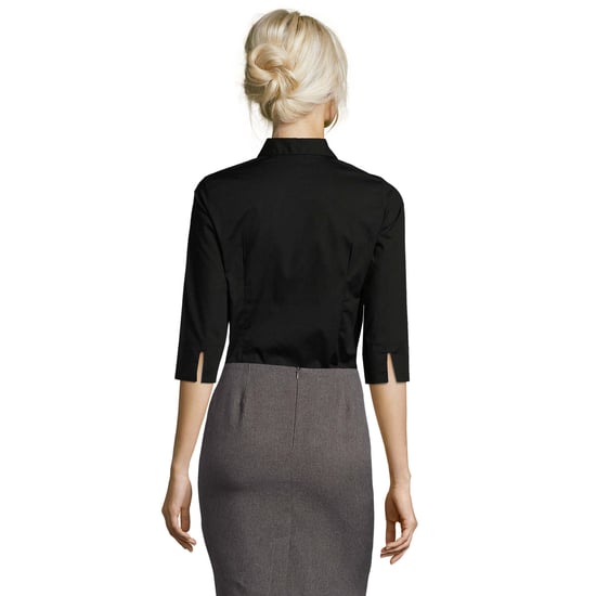 SOLS Dames/Dames Stretch 3/4 Mouwen Blouse (Zwart) - Image 2