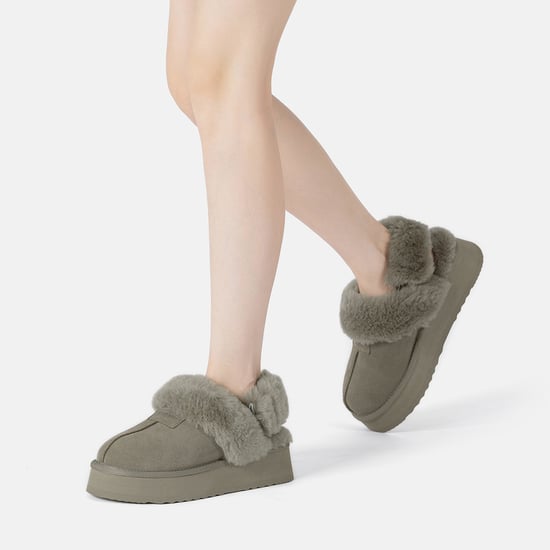 EVER AU Australia Women Fantail Leather Slippers With Two Removable Straps