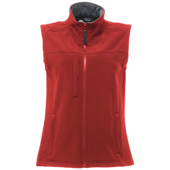 Regatta Womens/Ladies Flux Softshell Bodywarmer / Sleeveless Jacket (Water Repellent & Wind Resistant) (Classic Red)