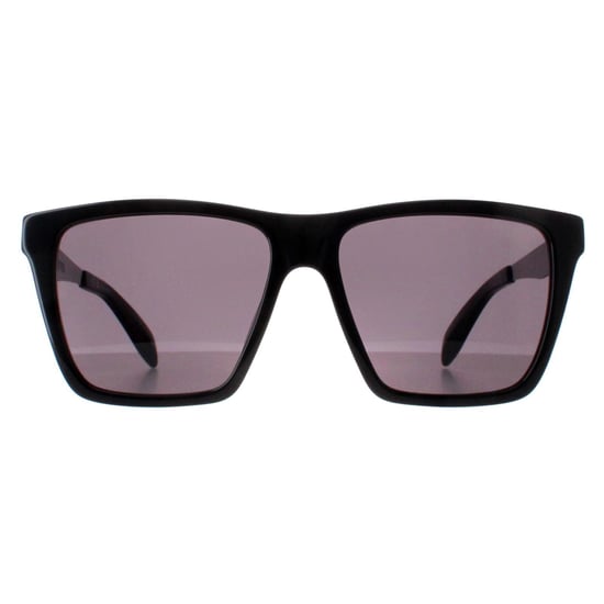 Alexander McQueen Square Mens Shiny Black and Dark Chrome Grey AM0352S