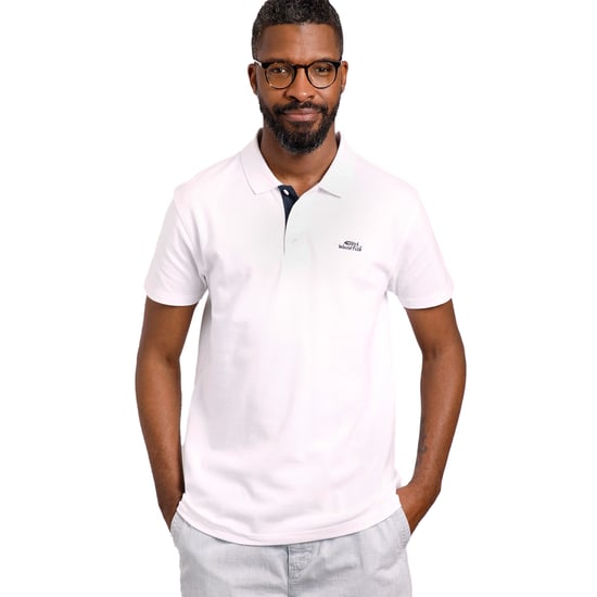 Weird Fish Heren Miles Pique Organic Poloshirt (Wit) - Image 4