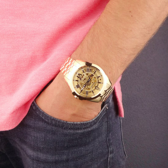 Bulova Sutton Automatische Heren Gouden Horloge 97A162 - Image 4