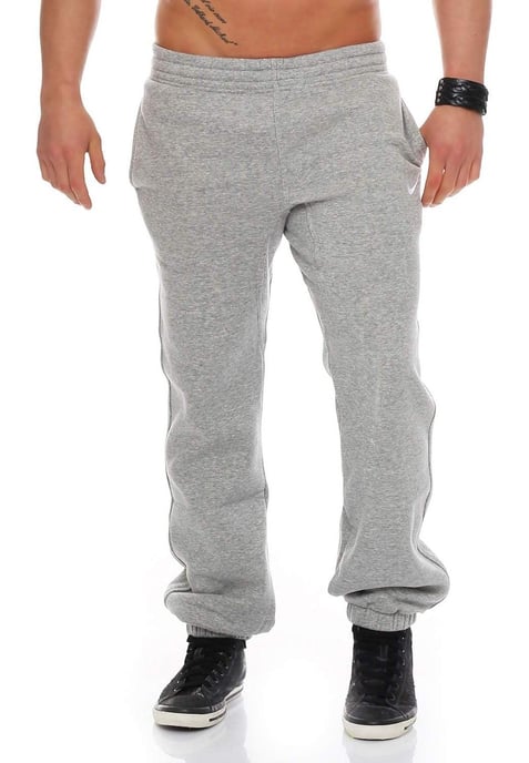 NIKE Heren Club Swoosh Cuff Joggingbroek in grijs - Image 1