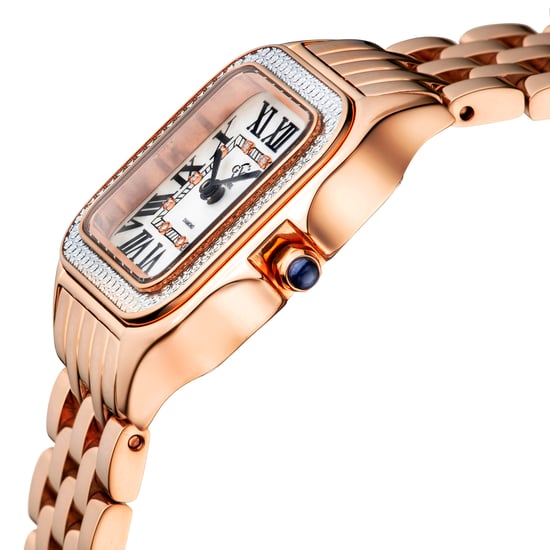 GV2 Milan Dameshorloge 12111B Zwitsers Quartz Rose Goud Roestvast Staal Diamant - Image 2