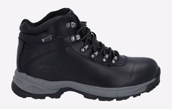 Hi-Tec Eurotrek Lite Waterproof Faux Leren Heren Zwarte Wandelschoenen - Image 1