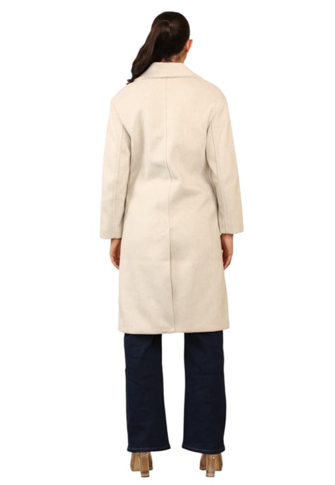 Bershka dames Trenchcoat met twee rijen knopen in Ivoor - Image 2