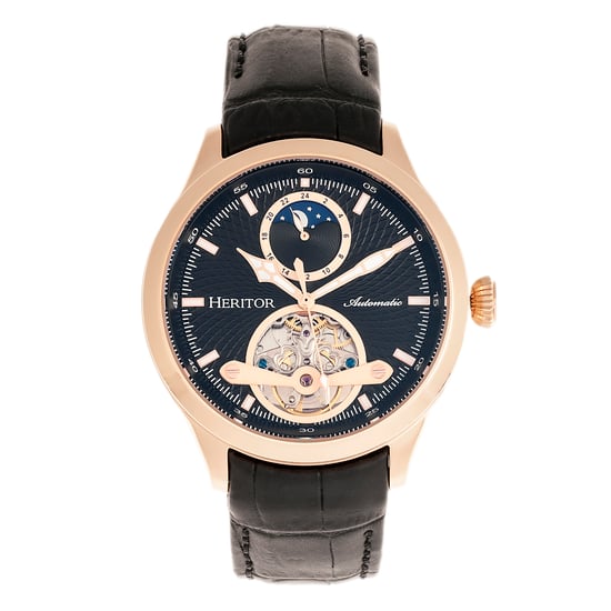 Heritor Automatische Gregory Semi-Skelet Leather-Band Horloge - Image 1