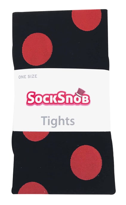 Sock Snob Dames80 denier ondoorzichtig patroon panty's - Grote Plek Rood - Image 2