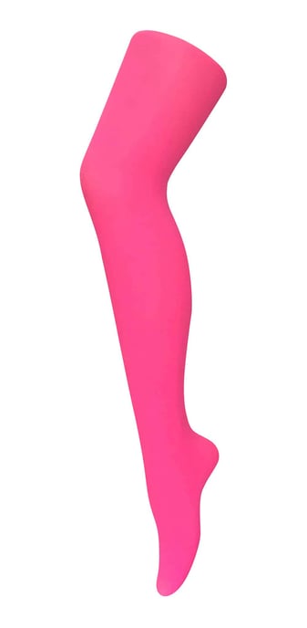 Dames 40 denier nieuwigheid kleurrijke neon panty's - Neon Roze - Image 1