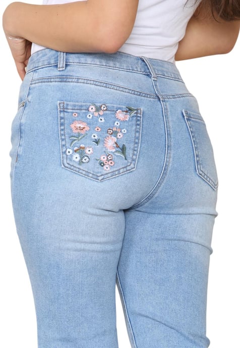 M&Co dames mom jeans met hoge taille, taps toelopende rechte pijpen - Image 6