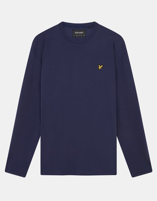 Lyle & Scott Gewoon T-shirt met lange mouwen in Marine - Image 5