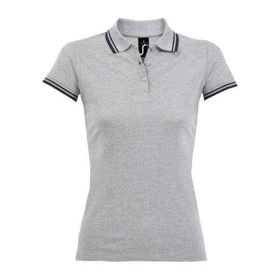 SOLS Dames/Dames Pasadena Poloshirt (Grijs Melange/Zwaar) - Image 1