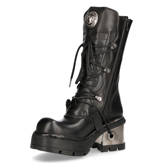 New Rock Damen-Leder-Gothic-Mittelstiefel mit mittlerer Wade-373-S33