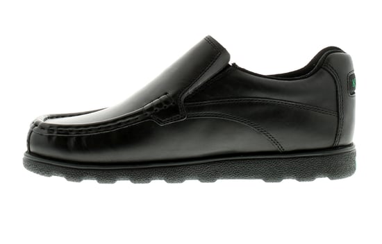 New Older Boys/Childrens Black Kickers Fragma Slip Ons Shoes