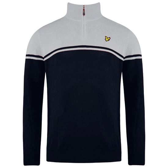 Lyle & Scott Croft Golf Heren Navy/Grijs Sweater - Image 1