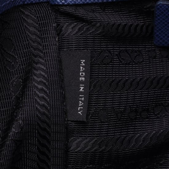 Prada Large Galleria Hand Bag in Blue Saffiano Leather - Image 6