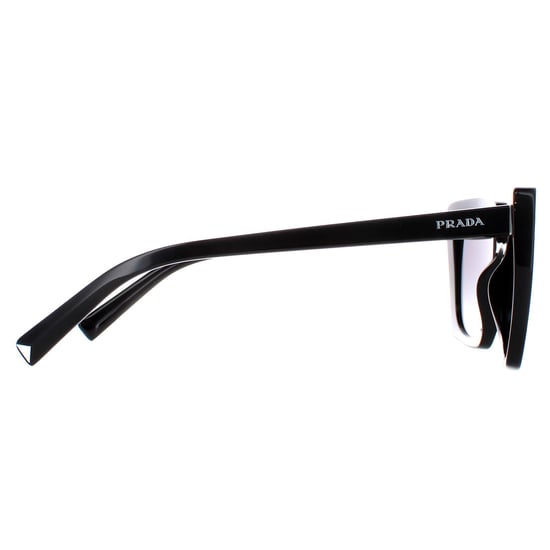 Prada Square Womens Black Grey Gradient Polarized PR23ZS