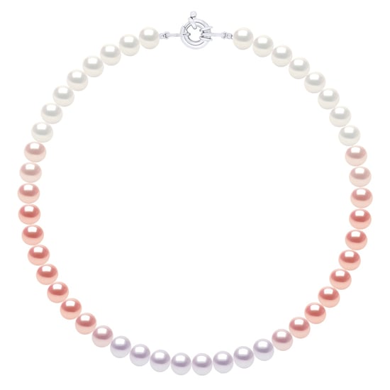 Necklace of Real Cultured Freshwater Pearls and Round 8-9 mm