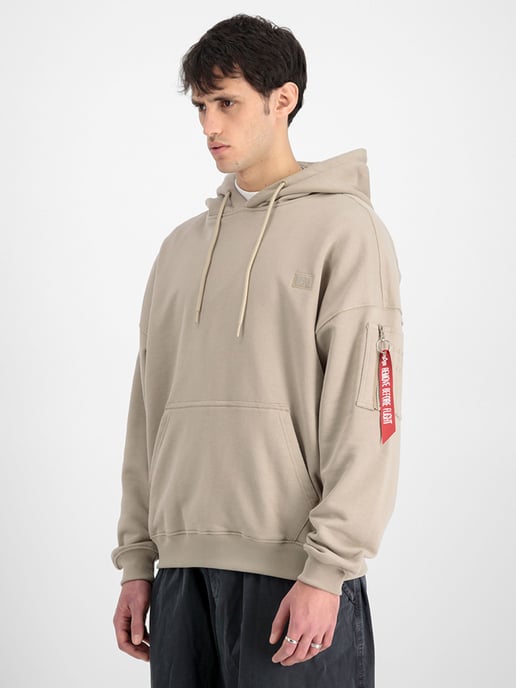 Heren Alpha Industries Essentials Rl Hoody in Zand - Image 2