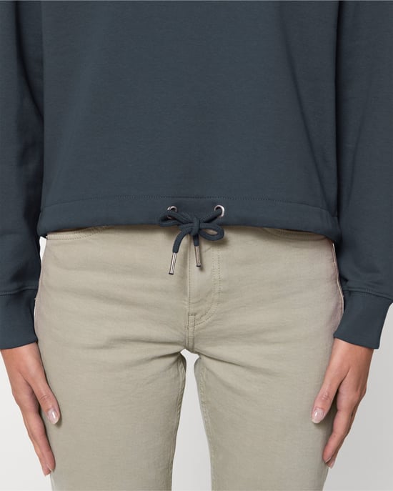 Udana Women's Cropped Hoodie in Indigo Blue