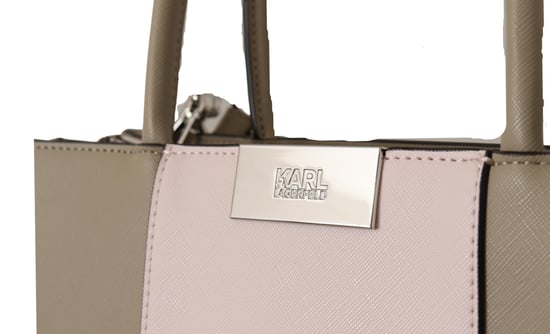 Karl Lagerfeld Sage Green Polyurethane Tote Shoulder Women's Bag