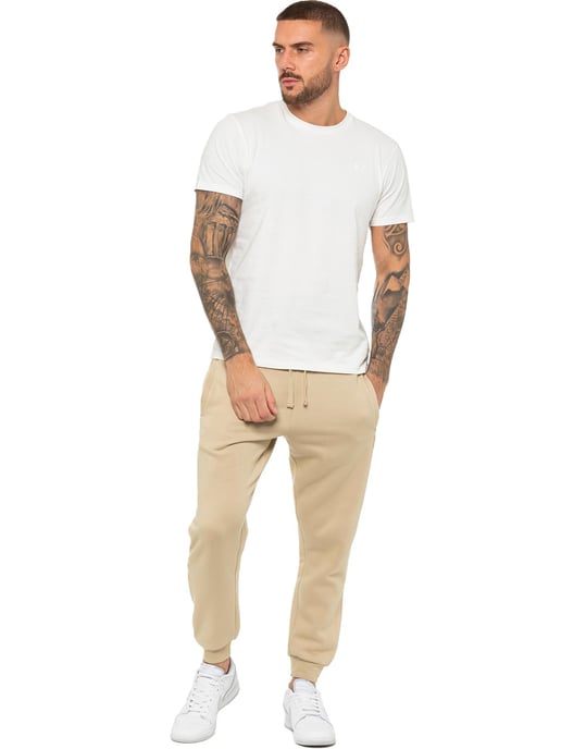 Enzo | Mens Joggers Regular Fit - Stone