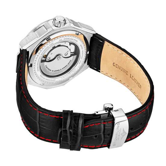 Silver en goud “Gio Swiss” Automatisch 44mm Skeleton - Image 3