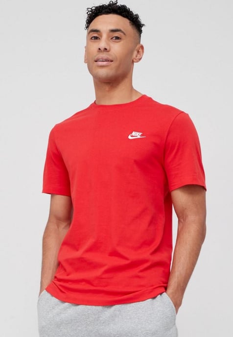 Nike Sportswear T-shirt Club in rood - Image 1