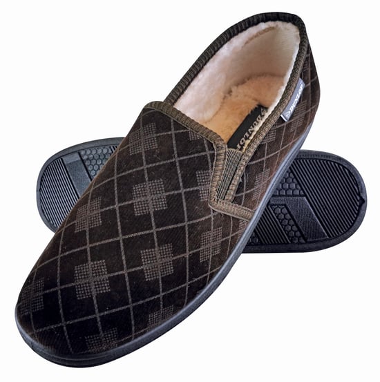 DUNLOP - HEREN PLUSH BONT VOERING GEHEUGENSCHUIM RUITEN MOCCASINSLOFFEN MET HARDSOLE - Image 1