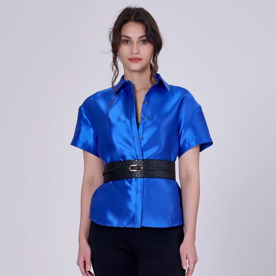 Shirt met korte mouwen in taf - Image 1