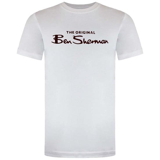 Ben Sherman Large Logo Mens White T-Shirt - Image 1