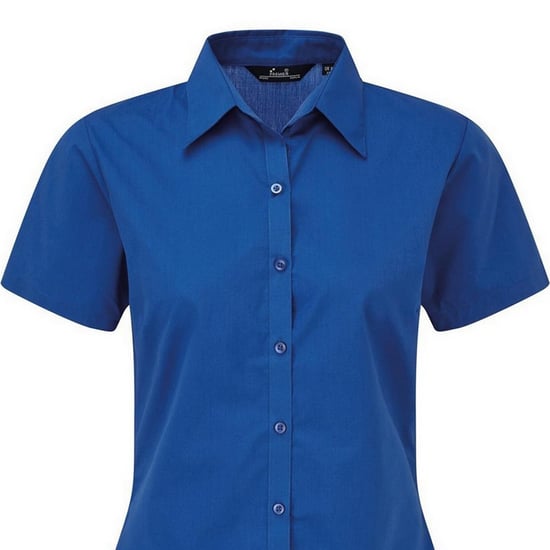 Premier Popeline blouse met korte mouwen / Gewoon werkoverhemd (Koninklijk) - Image 2