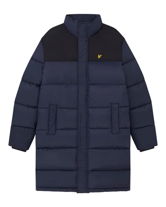 Lyle & Scott lang gewatteerd marineblauw pufferjack - Image 5